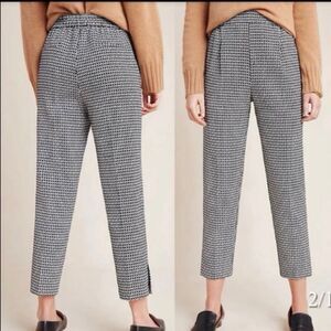 Anthropologie  XS Larkin Jacquard Tapered Trouser NEW
